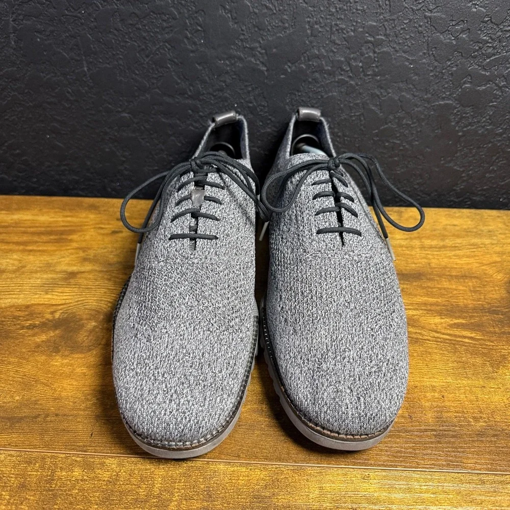 Cole Haan Zerogrand Stitchlite Grey Knit Oxford Shoes Mens 10M